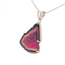 Tourmaline Topaz Pendant Necklace (SB2478)