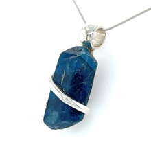 Blue Apatite Crystal Pendant (FA1042)