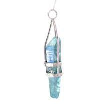 Aqua Aura Crystal Pendant Necklace (SP1022)