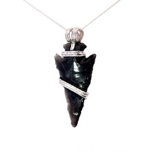 Obsidian Arrowhead Pendant Necklace