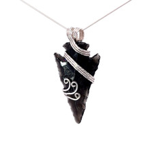 Obsidian Arrowhead Pendant Necklace