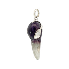 Carved Duality Amethyst Pendant Necklace