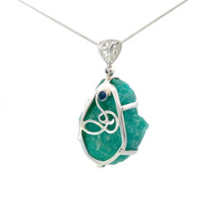 Amazonite Rough Pendant Necklace (AE1201)