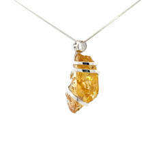 Citrine Crystal Pendant Necklace (M1288)