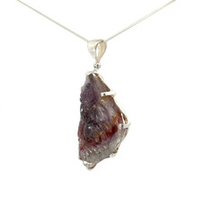 Carved Auralite 23 Crystal Pendant Necklace