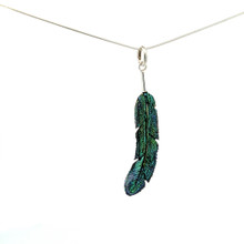 Carved Abalone Shell Pendant Necklace