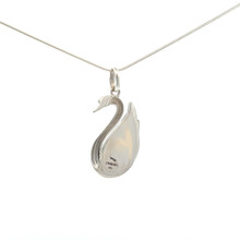 Abalone Shell Swan Pendant Necklace