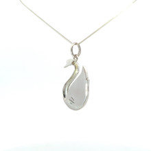 Abalone Shell Swan Pendant Necklace