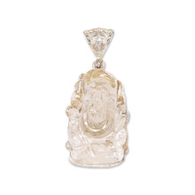 Carved Ganesh Quartz Pendant (SB2262)