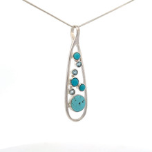 Turquoise Blue Topaz Pendant Necklace