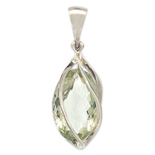 Green Amethyst Crystal Pendant (SB2931)