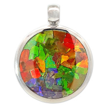 Ammolite Pendant Necklace (SE1168)