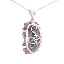 Amethyst Rose Pendant Necklace (FA2113)