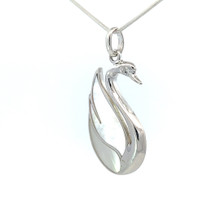 Mother of Pearl Swan Pendant Necklace
