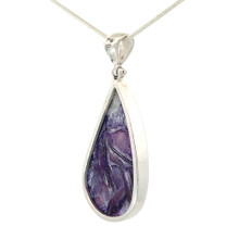 Charoite Pendant Necklace (AE1023)