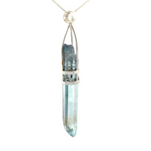 Aqua Aura Crystal Pendant Necklace (SB2815)