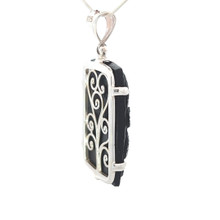 Carved Shungite Pendant Necklace (SB3293)