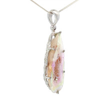 Agate Geode Pendant Necklace (SB3295)