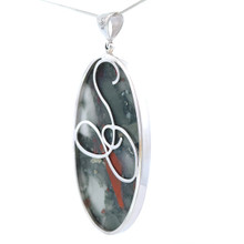 Bloodstone Pendant Necklace (SE1696)