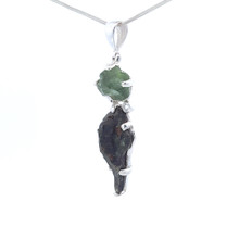 Moldavite Topaz Meteorite Pendant (SB3083)