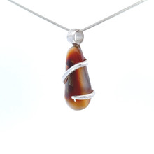 Fire Agate Pendant Necklace (SE1183)