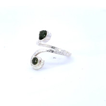 Moldavite Faceted & Rough Ring (R1012)