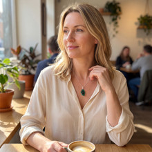 Dioptase Pendant Necklace (SB1223)