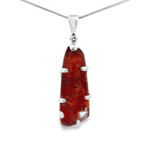Natural Red Quartz Pendant Necklace (SB3110)