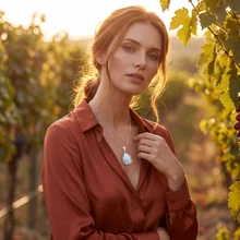 Petalite Crystal Pendant Necklace (SB2709)