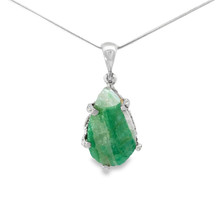 Emerald in Quartz Pendant Necklace (SB3149)