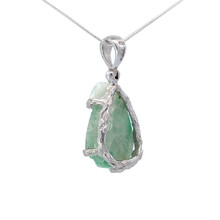 Emerald in Quartz Pendant Necklace (SB3149)