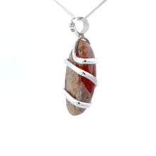 Fire Opal Pendant Necklace (FA1055)