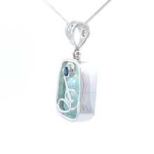 Aquamarine Crystal Pendant Necklace (SE1272)