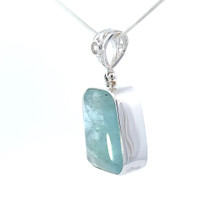 Aquamarine Crystal Pendant Necklace (SE1272)