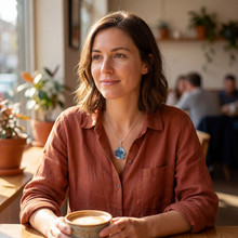 Polished Blue Dumortierite Pendant (SB2505)