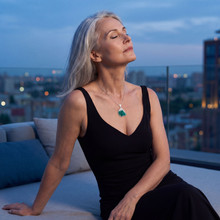 Dioptase Pendant Necklace (SB1183)