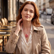 Rhodochrosite Pendant Necklace (FA1025)