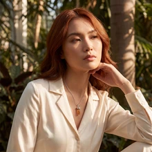 Imperial Topaz Pendant Necklace (M1271)