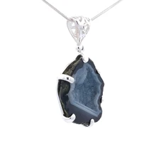 Agate Geode Pendant Necklace (AE1248)