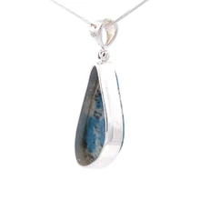 K2 Granite Azurite Pendant Necklace (SB2799)