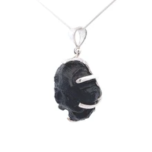 Billitonite Tektite Pendant Necklace (SB3380)