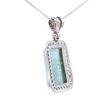 Faceted Aquamarine Pendant Necklace