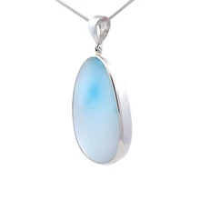Blue Aragonite Pendant Necklace (AE1107)