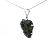 Carved Moldavite Dragon Pendant (SB2282)