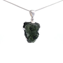 Carved Moldavite Dragon Pendant (SB2282)