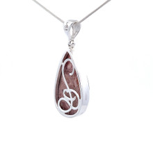 Fire Opal Pendant Necklace (FA1049)