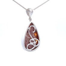 Fire Opal Pendant Necklace (FA1049)