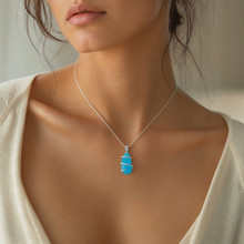 Hemimorphite Pendant Necklace (SE1529)