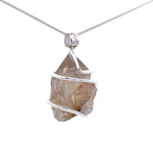 Rutilated Quartz Pendant Necklace (SE1793)