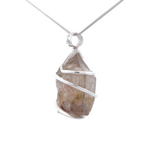 Rutilated Quartz Pendant Necklace (SE1793)